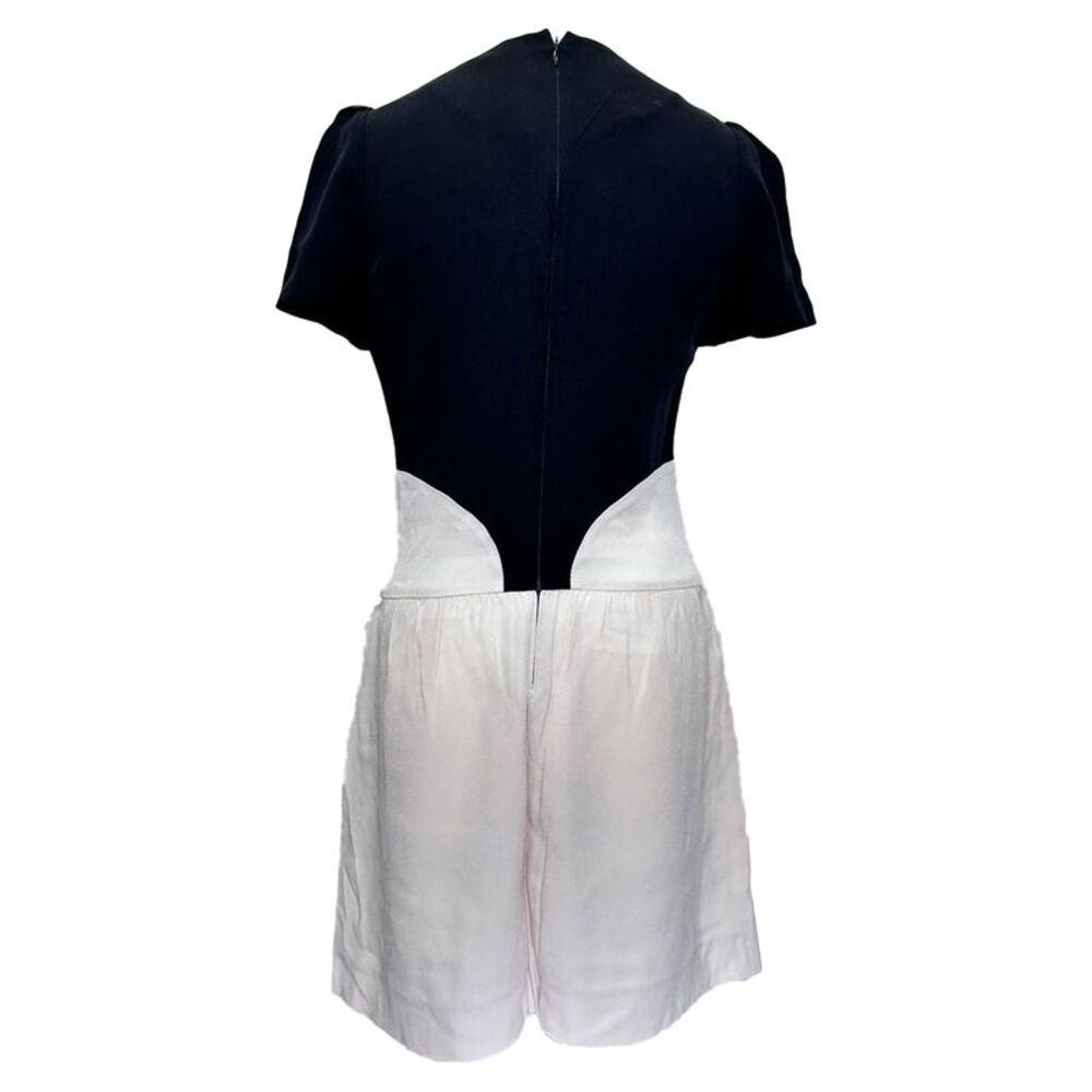 Victoria Victoria Beckham Crepe Puff Sleeve Mini Dress in White Acetate - Picture 3 of 5